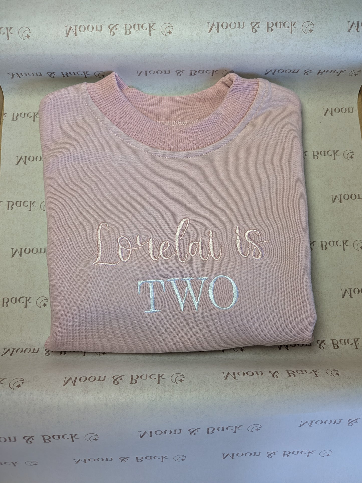 Light Pink / White threads