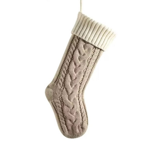Beige | Personalised Christmas Stocking