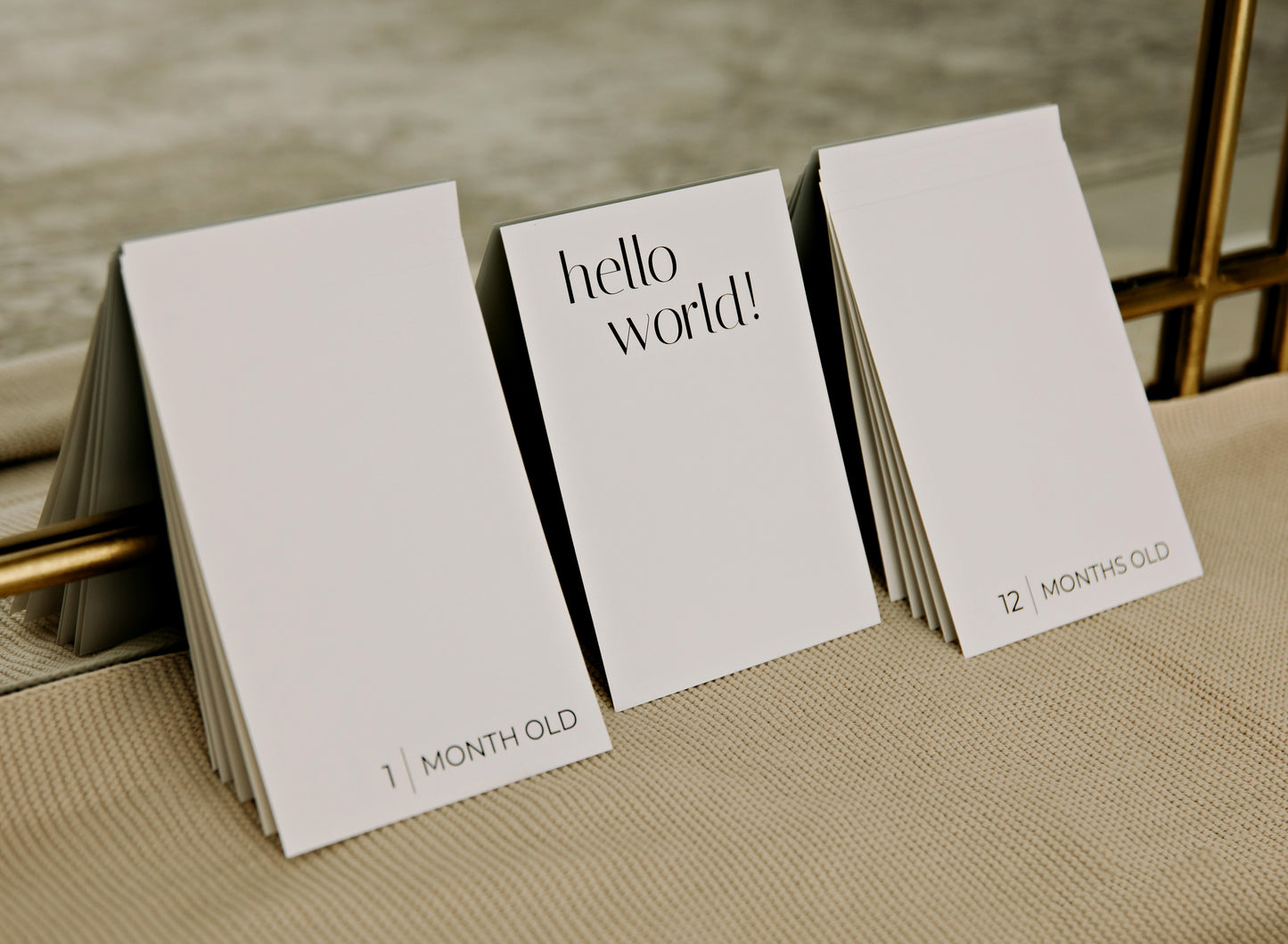 Inkless 'Announcement & Monthly' Milestone Cards