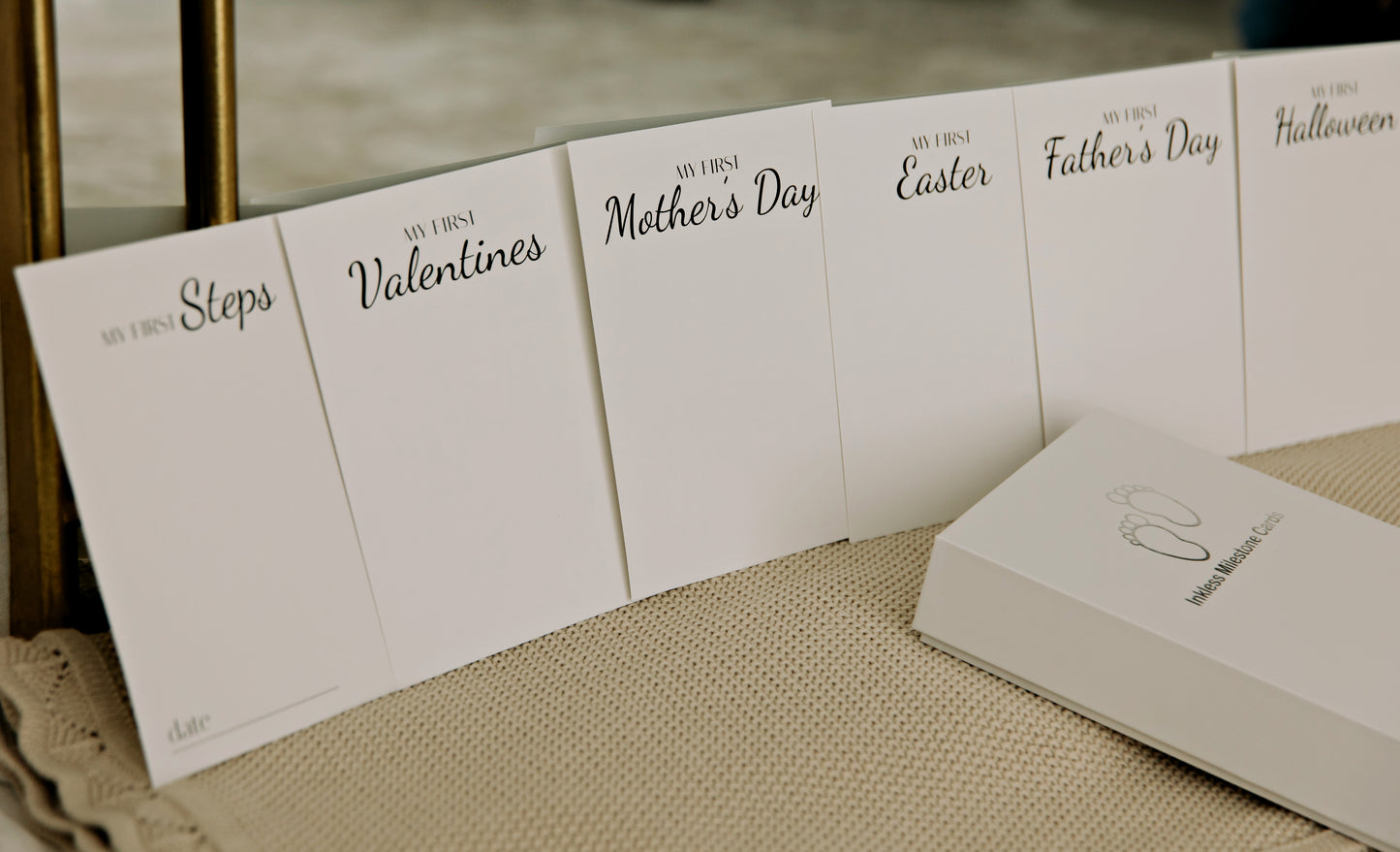 Inkless 'My First' Milestone Cards