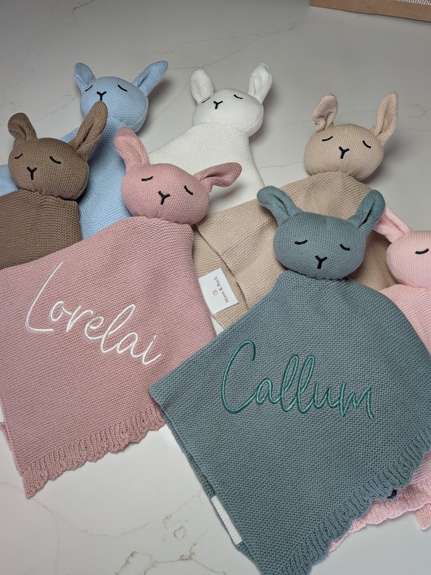 Baby Knit Bunny Comforters