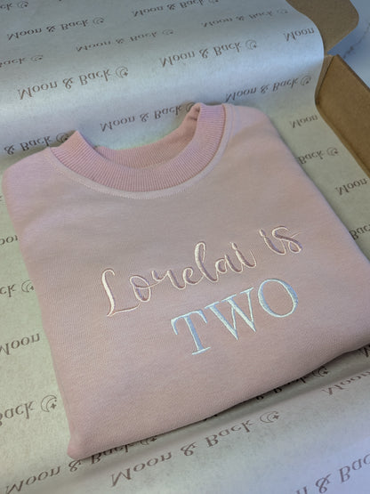 Light Pink / White threads