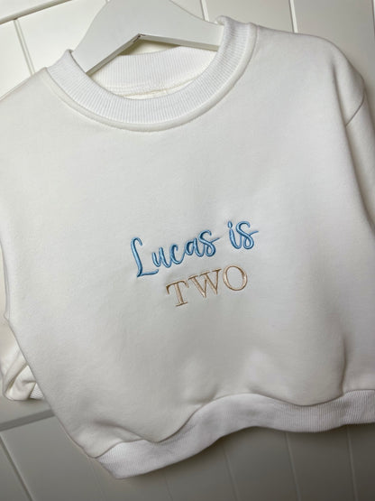 Light Blue / Sand threads