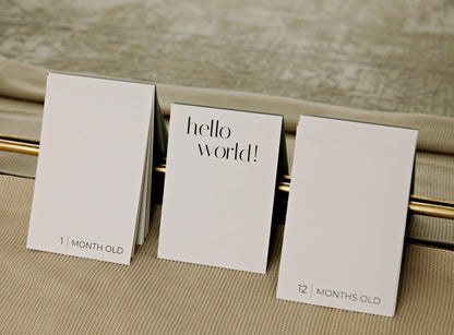 Inkless 'Announcement & Monthly' Milestone Cards