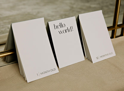 Inkless 'Announcement & Monthly' Milestone Cards