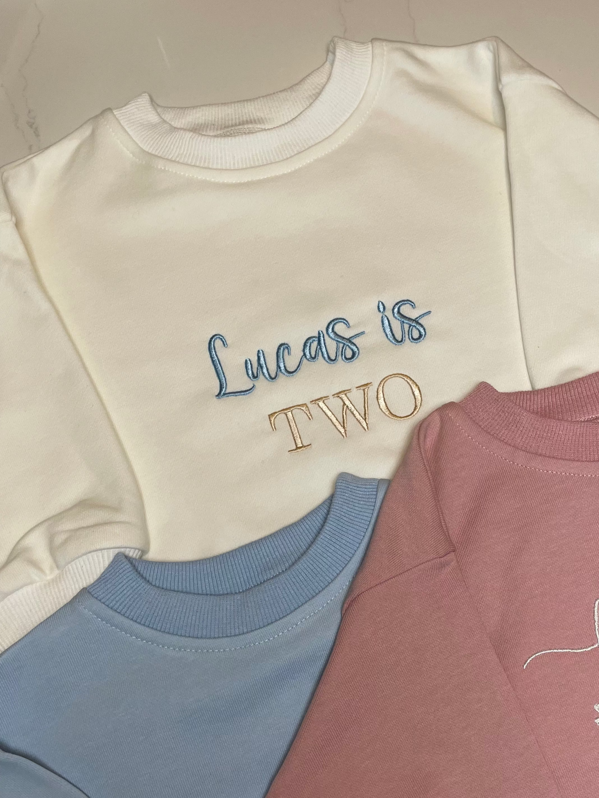 Light Blue / Sand threads